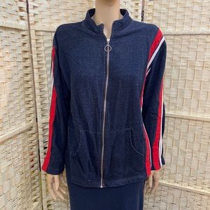 Ragsport  Blue Zip Up Athletic Jacket  Size M